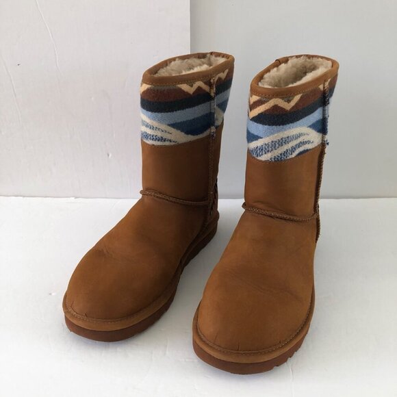 UGG Shoes - UGG × PENDLETON Classic Boots Mens 7 Womens 8.5 Aztec Southwest Brown Shearling